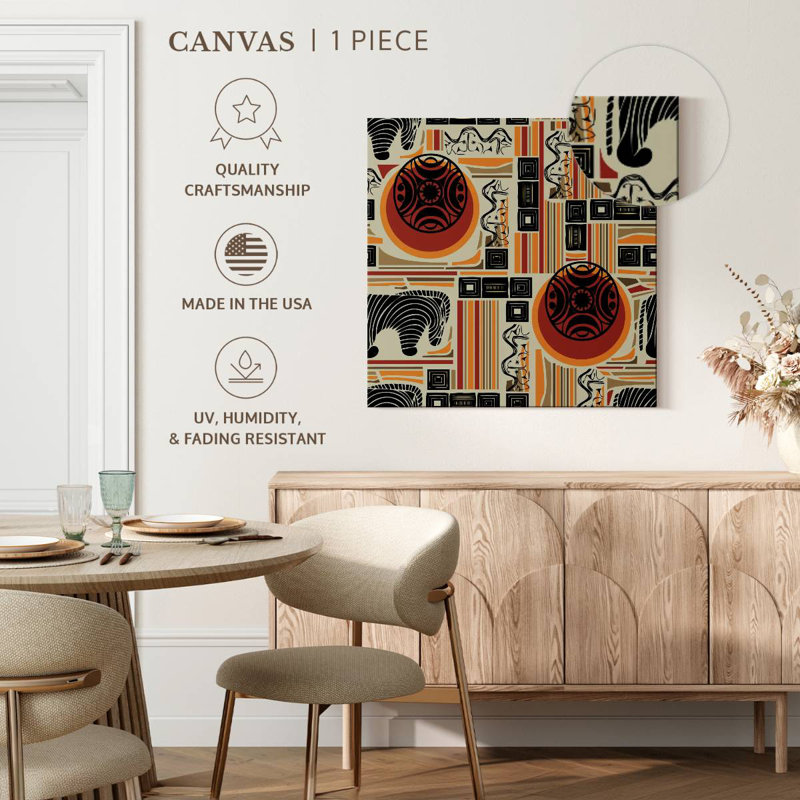 Motif africain Kerner, H 16 po x l 16 po
