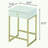 White and brass 1-drawer side table