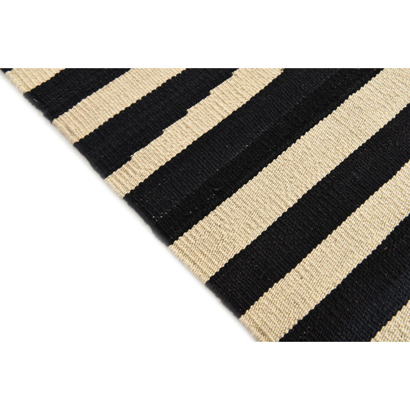 Tapis noir et blanc Ivey