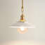 Luminaire suspendu moderne à 1 lumière Lanesra en métal, or verre et ivoire Dôme à intensité variable pour cuisine, salle à manger ou chambre à coucher de style moderne, minimaliste et transitionnel-742606797