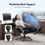 Fauteuil de bureau ergonomique surdimensionné avec chaleur et massage, hauteur réglable, repose-pieds inclinable et rétractable et massage à 4 points