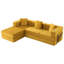 Canapé modulaire modulaire, canapé en velours côtelé en L de 108 po avec assise profonde, coussin nu désossé, canapé-lit modulaire à structure fixe pour le salon, sans assemblage requis (jaune)-805399796