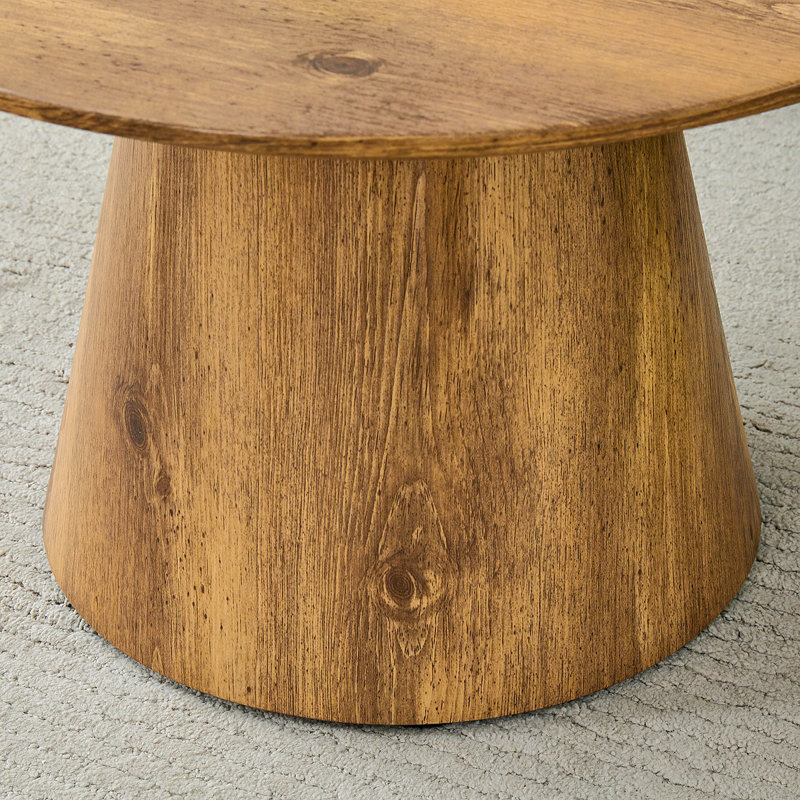 Table basse Win2win, table basse de style médiéval-moderne, placage de grain de bois, table basse ronde classique et ensemble de tables d'appoint, salon simple, table de centre de bureau