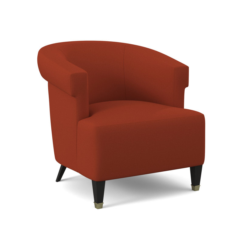 Madame Upholstered Barrel Chair, Margaret Tangelo, Espresso