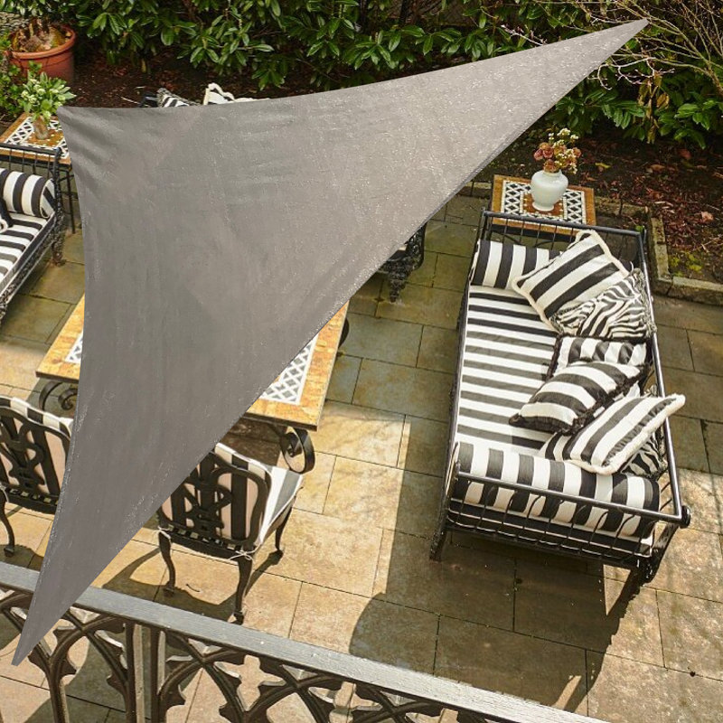 10' Triangle Shade Sail, Gray