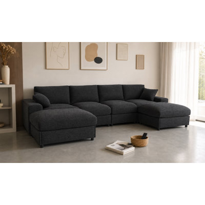 Canapé modulaire réversible avec repose-pieds Anchoretta