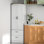 Armoire de cuisine de 67 po de hauteur avec tablettes réglables blanc crème