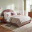 Lit plateforme capitonné, bouclé, profil bas, tête de lit cintrée, moderne, chambre-713876027-713876026