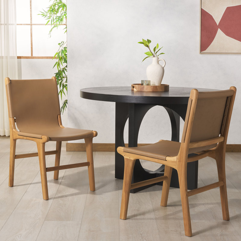 Cassaphina Leather Dining Chair, Brown