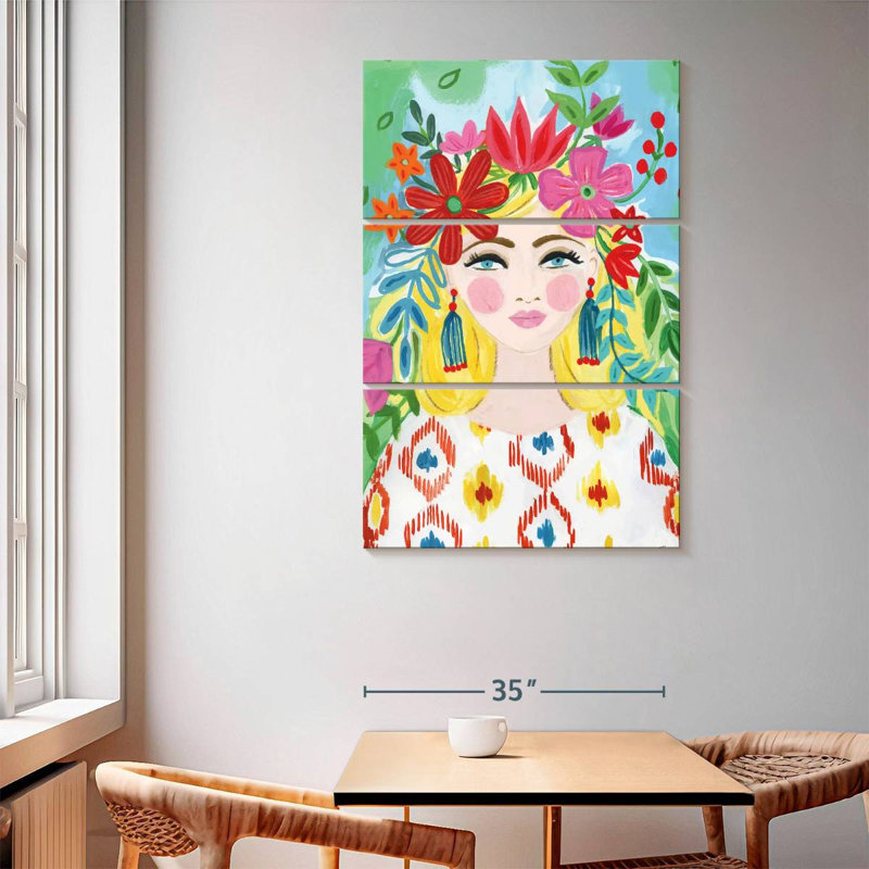 Leisha Boho Girl I, 65" H x 42" W