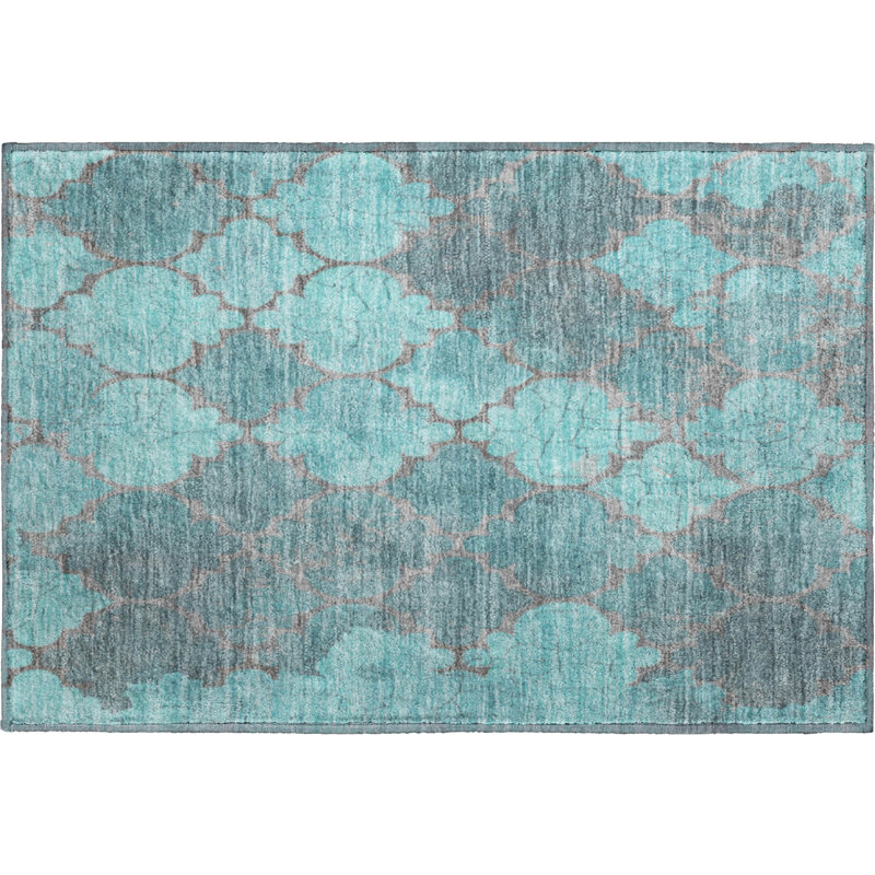 Premium Machine Washable Otte AMF1784 Damask Rug, Rectangle 1'8" x 2'6"