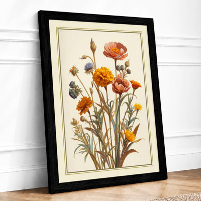 Carnation Study Botanical - Framed Print