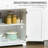 Frazeysburg Accent Kitchen Cabinet Sideboard Buffet Cabinet with 2 Drawers, Adjustable Shelf