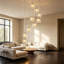 10‑Light Height‑Adjustable Chrome Crystal Cluster Pendant Light, G9 Base Ceiling Lamp for Hallway, Staircase and Living Spaces