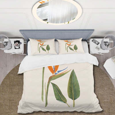Green/White Microfiber Duvet Cover Set