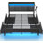 Berte Bed with Storage Headboard, Bed Frame with 4 Storage Drawers, Charging Station and RGB LED Lights-1306398871-1339152404