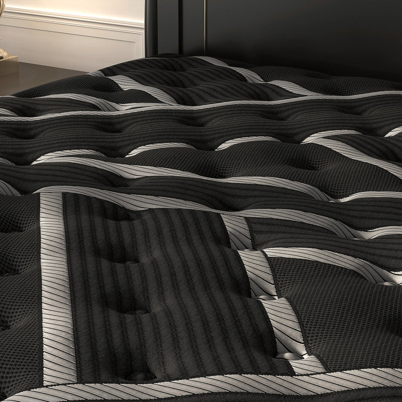 12'' Medium-Firm Hybrid Mattress King With Gel Memory Foam, Fiberglass-Free, Mattress In A Box, King, 12"