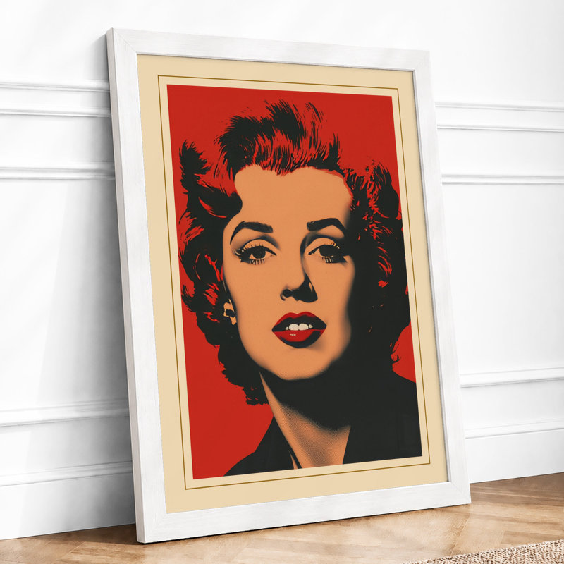 Icon In Red Pop Art - Print, A1 - 84.1 x 59.4 cm, White
