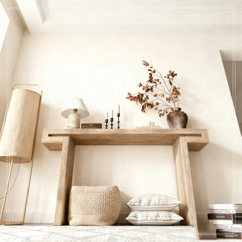 Console rustique 60 pouces, Bois naturel