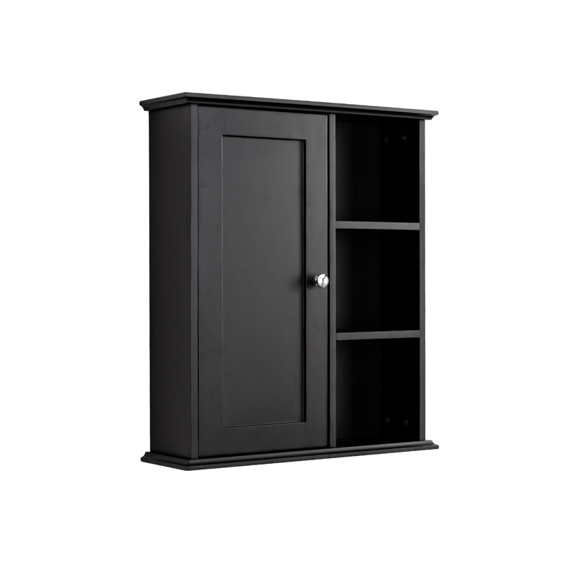 Armoire murale noire 23,6 po