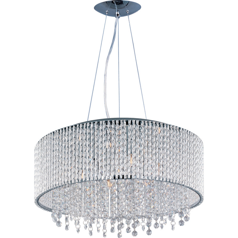 Lustre cylindrique unique à 10 lumières Natalia