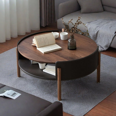 Round Solid Wood Coffee Table
