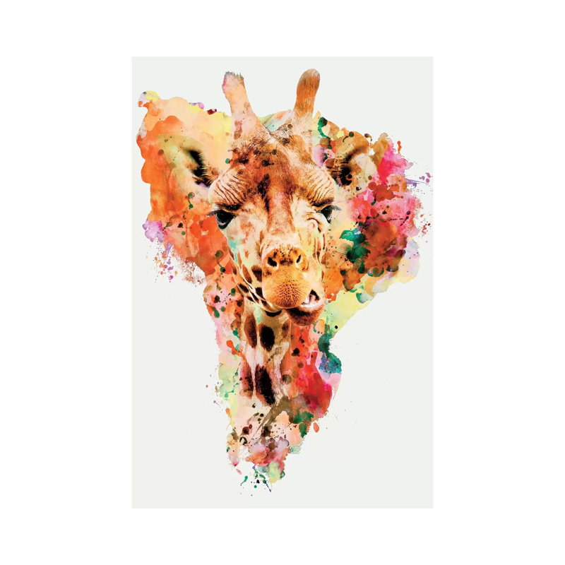 Giraffe 1 Piece Wrapped Canvas Painting, 20.32 cm H x 30.48 cm W