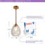 Luminaire suspendu en forme de dôme en verre transparent pour îlot de cuisine 1 lumière l 7,8 po Alexander