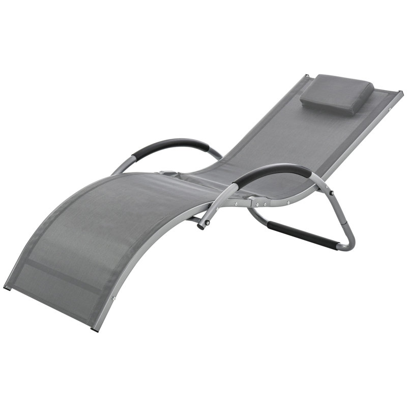 Aymelia 160cm Long Single Chaise, Dark Grey