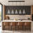41.7" W 5-Light Dimmable Linear Kitchen Island Pendant With Teardrop Glass Shade