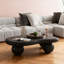 Table basse de 40 pouces en forme de nuage avec 3 pieds sphériques pour le salon, noir-1391243302-1391243307