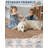 Machine Washable Scalloped Area Rugs Modern Bordered Floor Mats, Non-Slip Contemporary Accent Rug, Non Shedding Soft Low Pile Indoor Carpet for Living Room, Bedroom, Kitchen-460955084