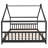 Full Size House Bed Wood Bed, Espresso