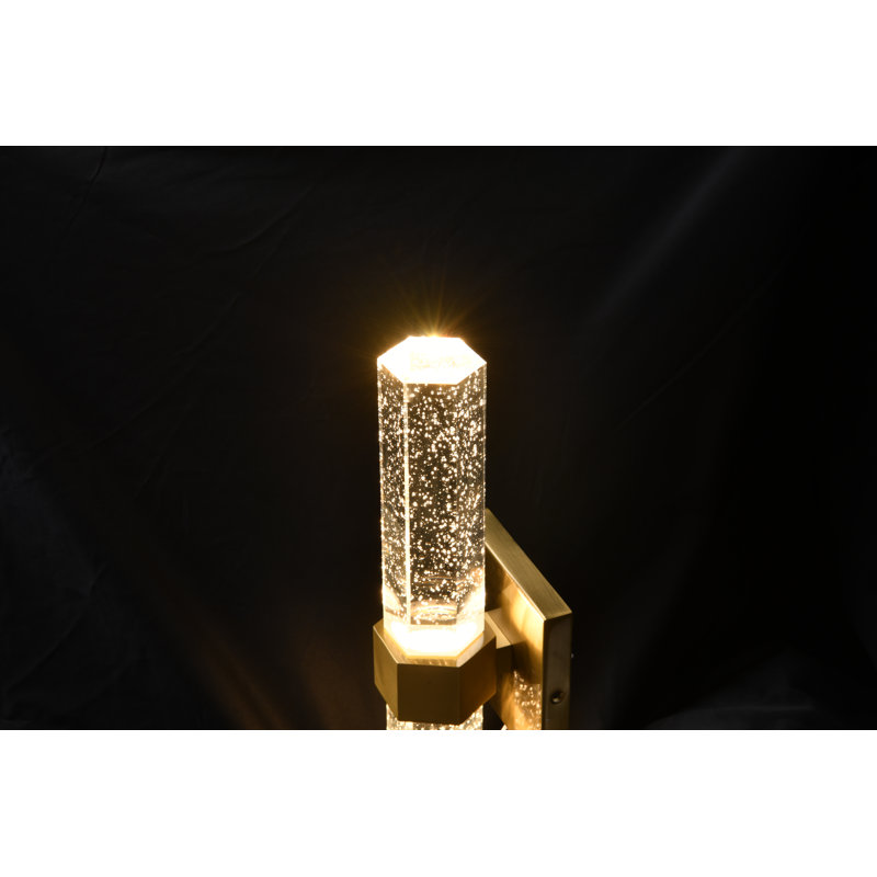Nazreen Crystal LED Wallchiere Dimmable Wall Light, Gold