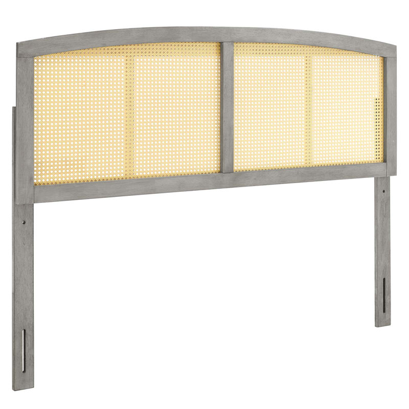 Tête de lit Halcyon Cane, Très grand, gris