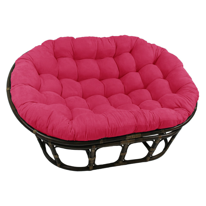 Bocanegra 63" Wide Tufted Papasan Chair, Berry Berry