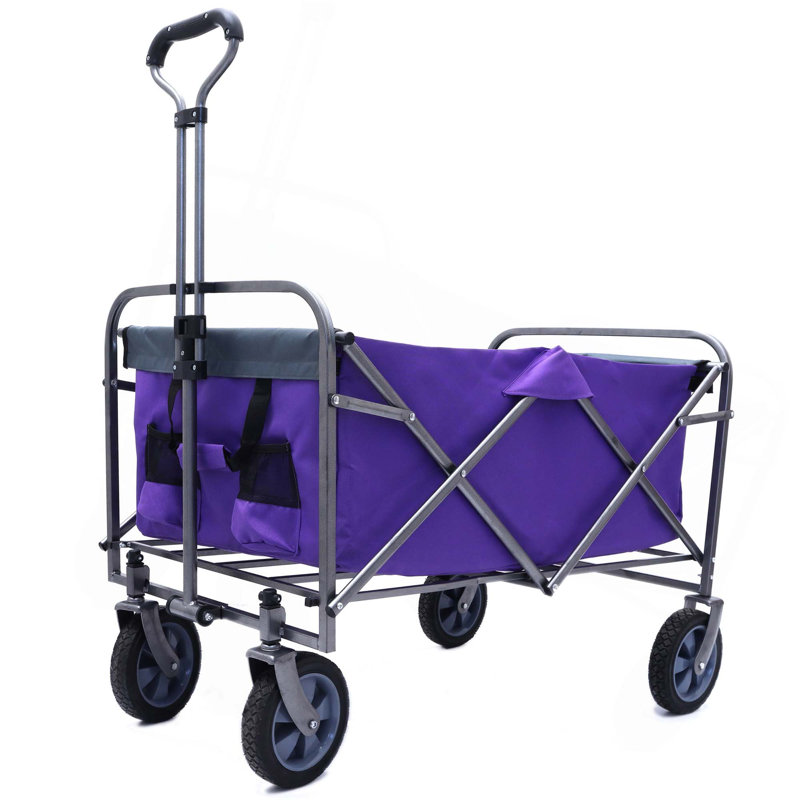 Chariot de camping pliant polyvalent pour l'extérieur, Mauve