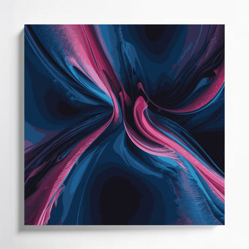 Art numérique sur toile, abstraction numérique 97, H 32 po x l 32 po