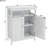 Bathroom Standing Storage Cabinet With Double Shutter Doors - White, Large Space, Painting, Easy Assembly White Shutters, , Smooth Storage, Simple Required