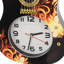 Horloge murale silencieuse en forme de ukulélé, alarme décorative pour chambre, dortoir d'étudiant, bureau 5681CC (46 x 17 x 4,5 cm / 18,1 x 6,7 x 1,8 po)