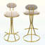 Ensemble de 2 chaises d'appoint rondes rembourrées-118090833