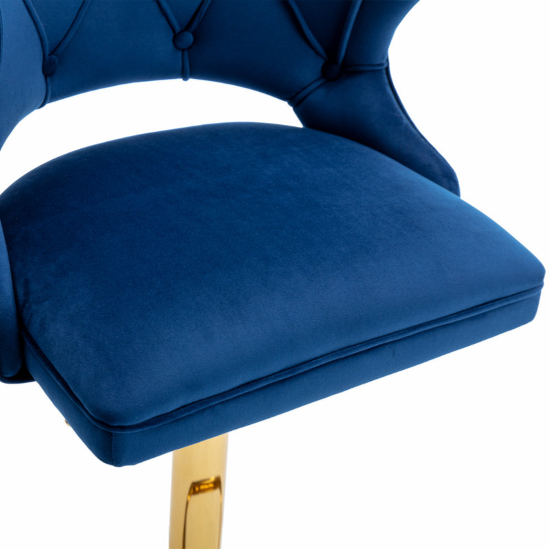 Tabouret pivotant à hauteur réglable Lounell, Bleu