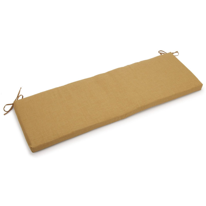 Outdoor 3'' Bench Seat Cushion, 51" W x 19" D, Wheat