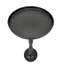 Table d'appoint piédestal India House en fonte d'aluminium avec plateau noir mat, hauteur 67 cm (26,5 pouces).