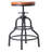 Darlean Swivel Pine Solid Wood Adjustable Height Counter Stool with Iron Frame