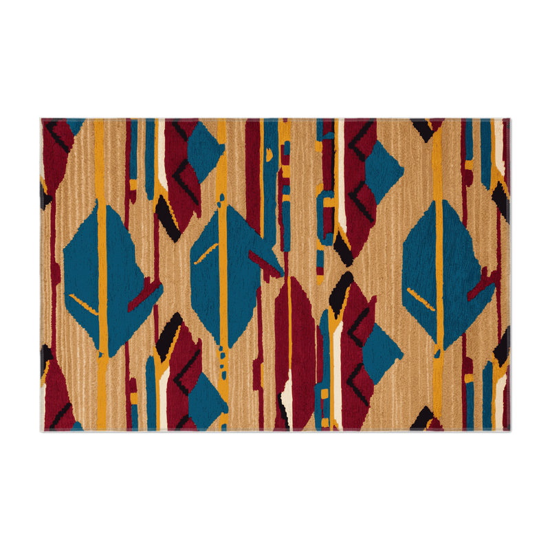 Tapis intérieur et extérieur brun Transport, Rectangle 5 pi x 7 pi
