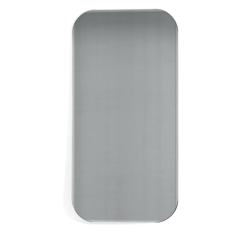Bevel Frameless Square Mirror, Gray, 70.88" x 35.5"