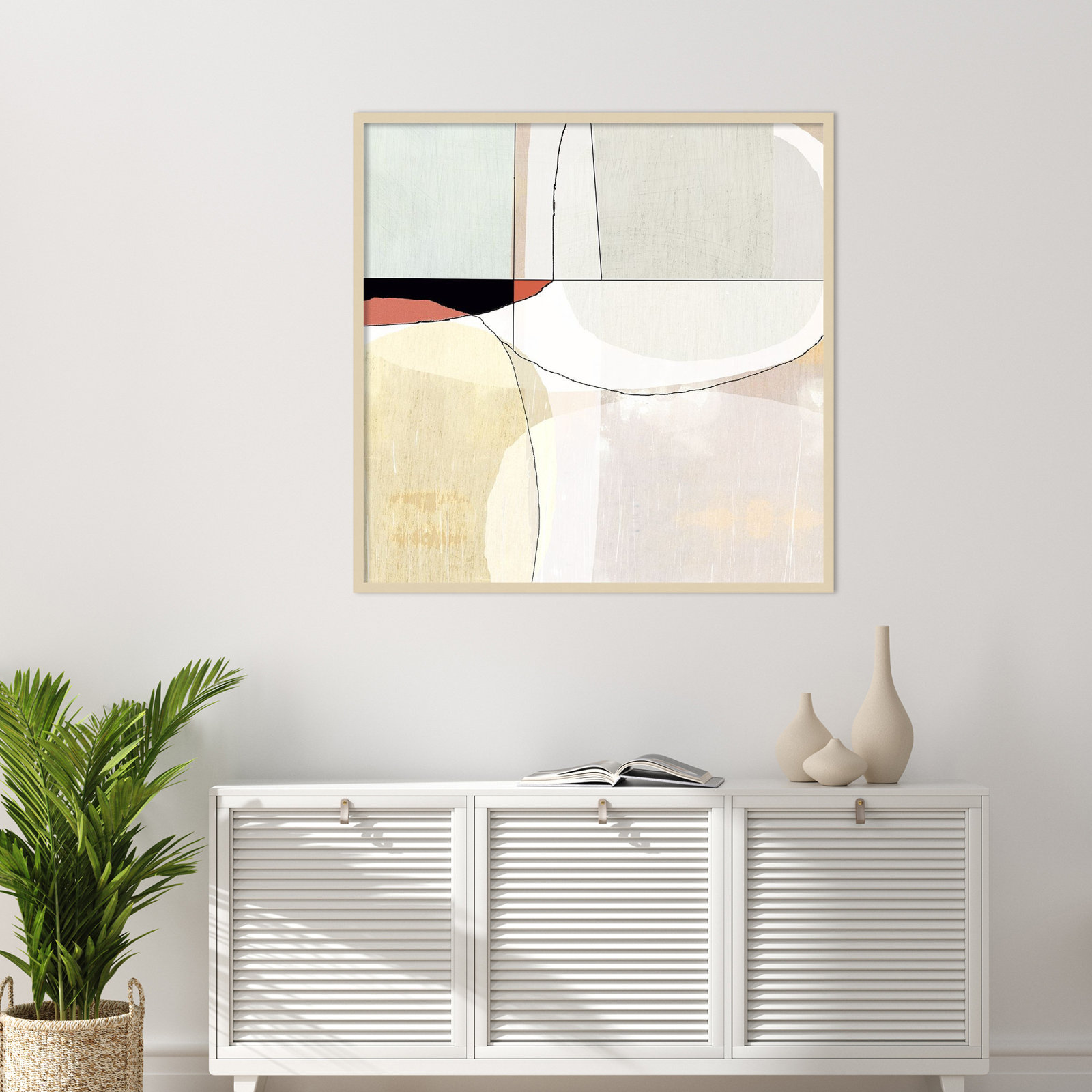 Flagler "Beholder III" Print by Sisa Jasper, 41" H x 41" W, Brown