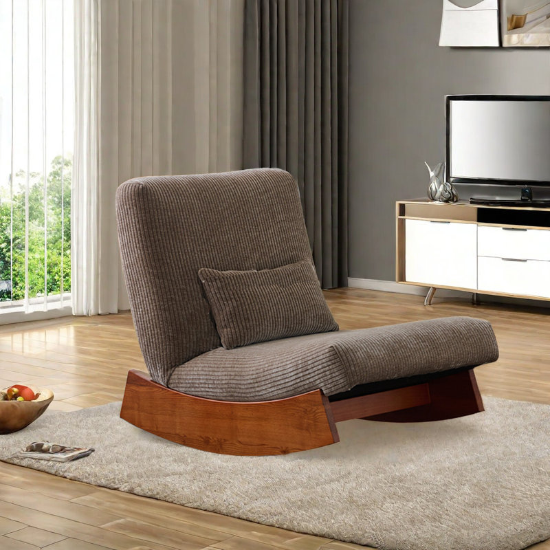 Chaise berçante ergonomique avancée, Brun