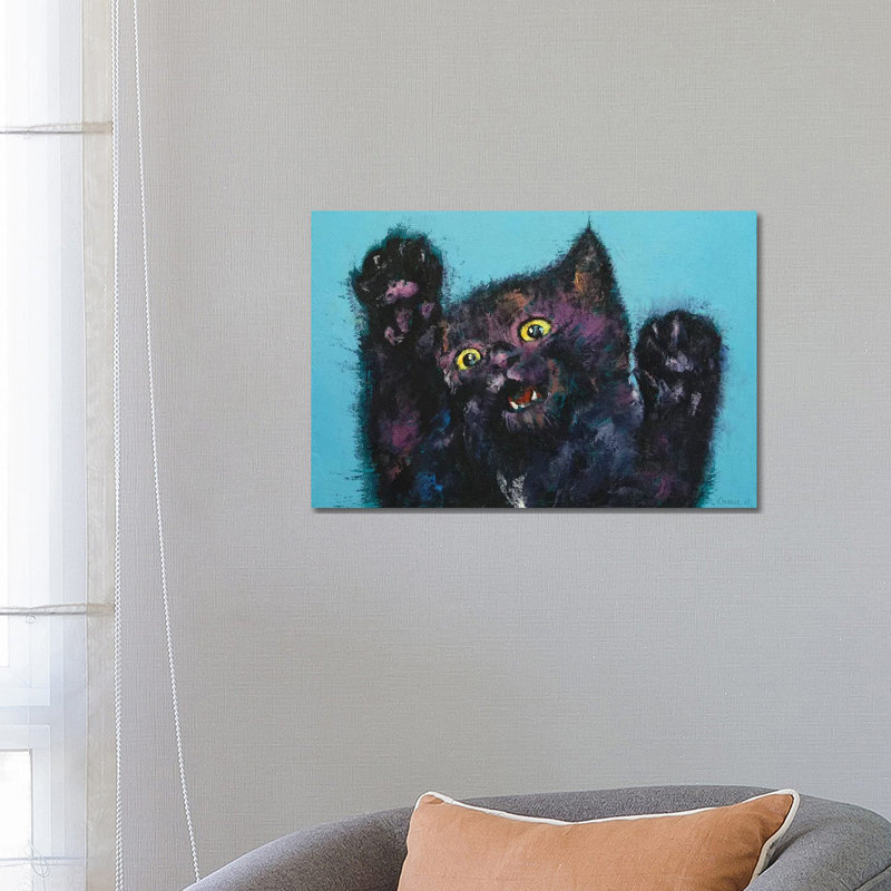 Ninja Kitten by Michael Creese - Wrapped Canvas Painting